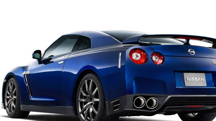 Back Side Pose Of 2012 Nissan GT-R In Blue